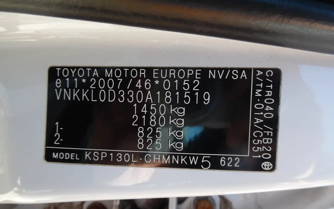Toyota Yaris cena 11900 przebieg: 152500, rok produkcji 2015 z Lubsko małe 277